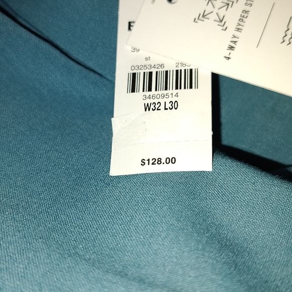 Express Mens Extra Slim  Wool-Blend Modern Tech Teal Suit Pants Size 32x30 - Picture 8 of 8